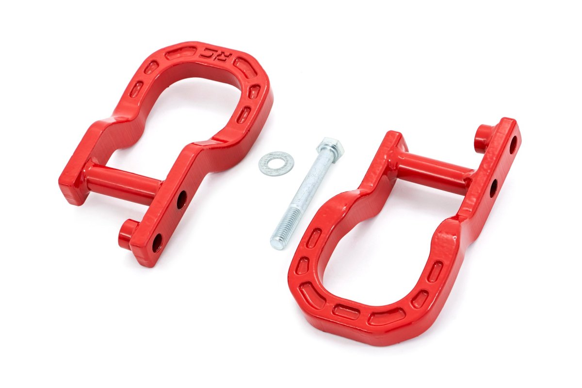 Chevrolet Silverado 1500 Tow Hooks - Rough Country - Forged - Red - '14-'18